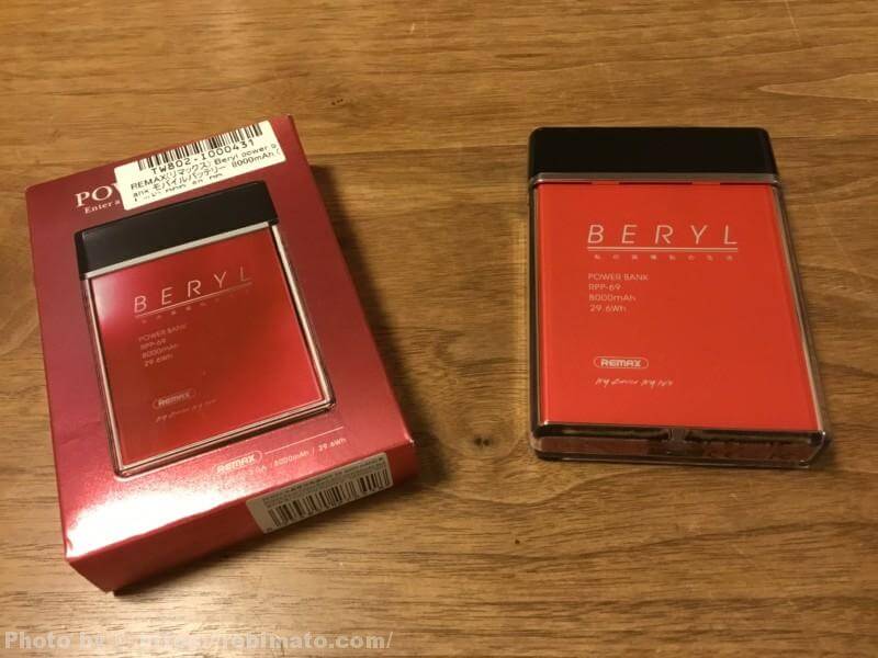 REMAX(リマックス)　Beryl power bank モバイルバッテリー 8000mAh (レッド) RPP-69-RD