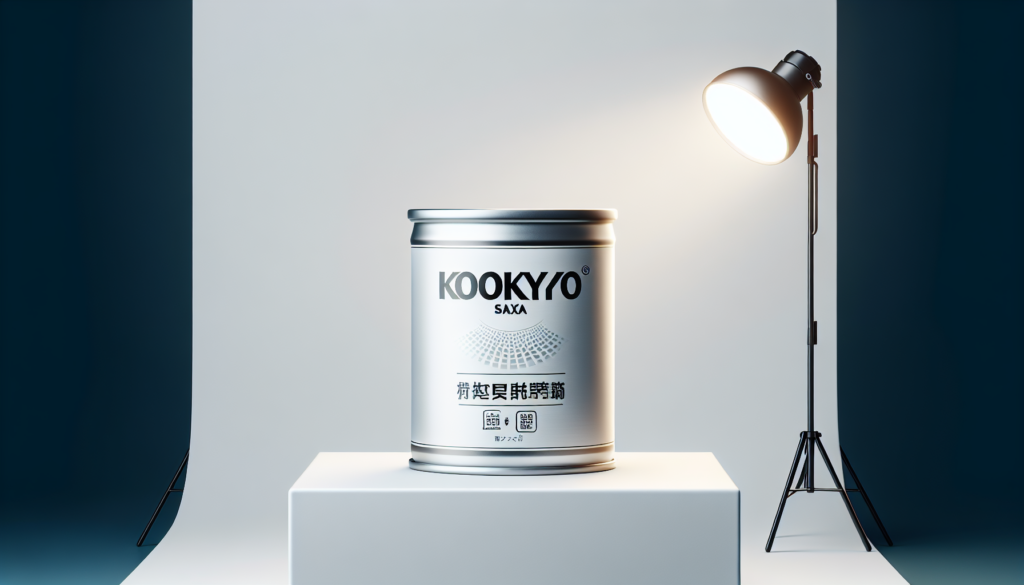 商品撮影されたKOOKYOO SAXAの銀色の缶