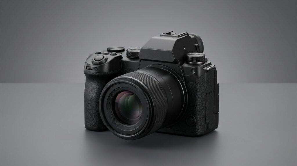 黒いデジタルカメラ