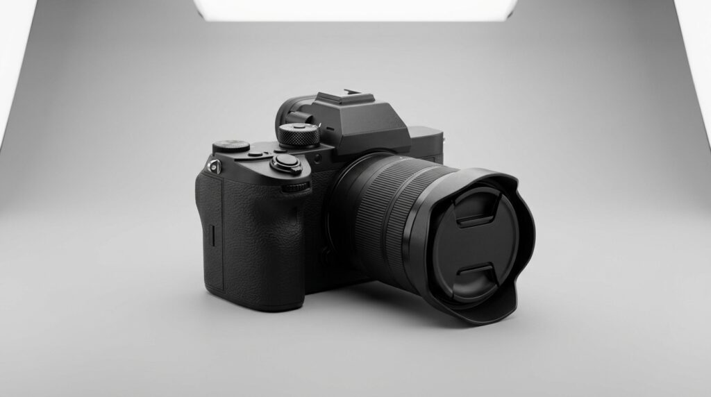 黒いデジタルカメラ