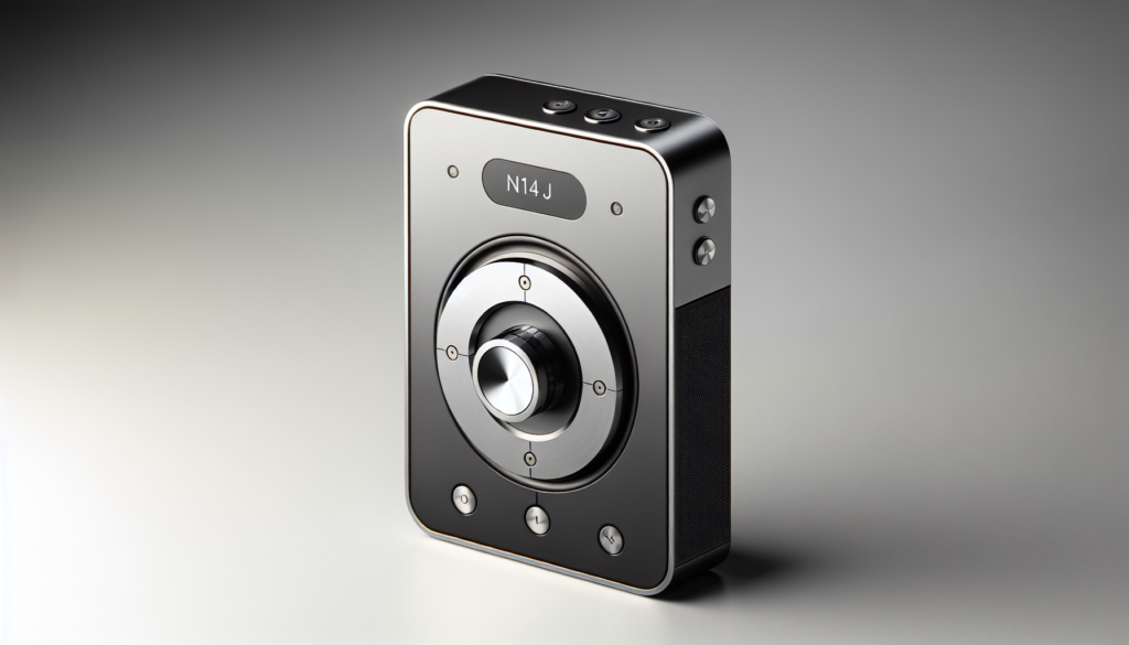 シルバーと黒のポータブル音楽プレーヤー