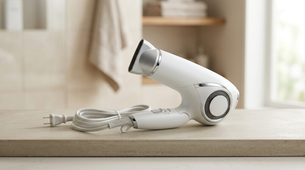 白いヘアドライヤー