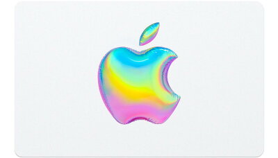 レインボーカラーのAppleロゴギフトカード