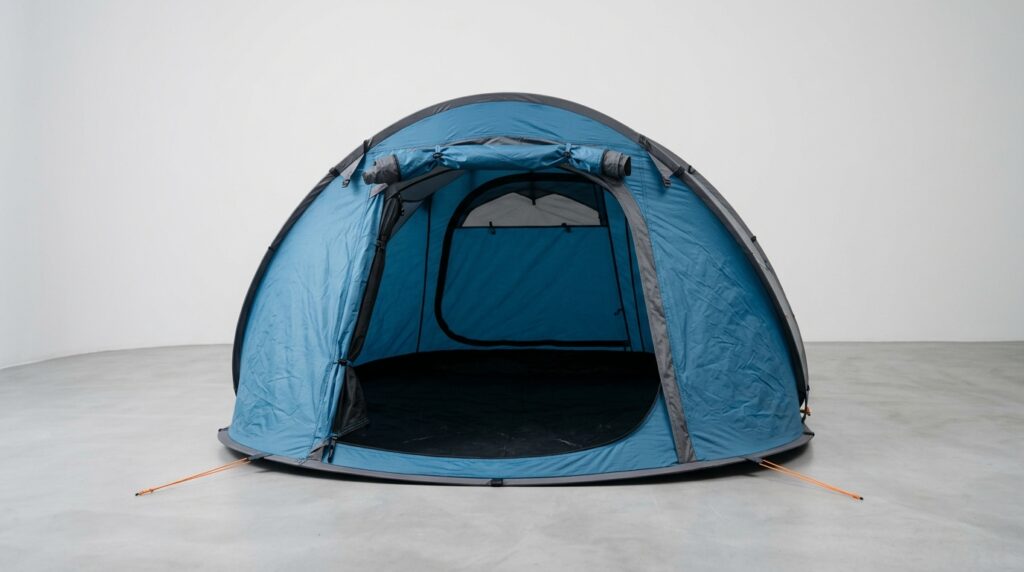 青いドーム型テント