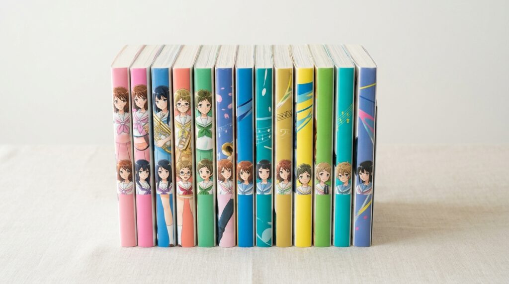 アニメキャラの背表紙の本12冊