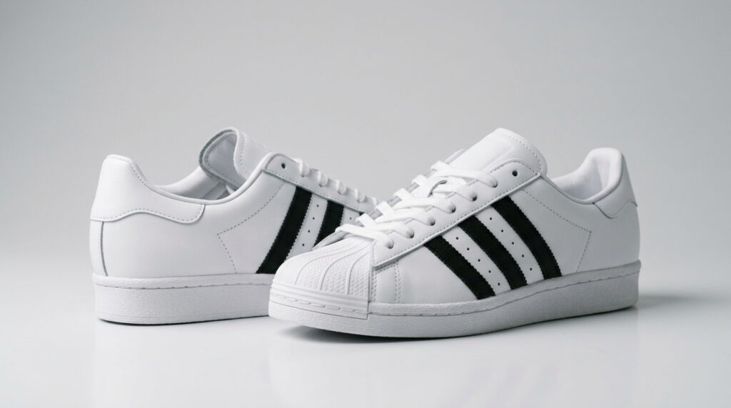 白いアディダススーパースター