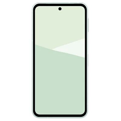 ライトグリーンの画面のスマホ