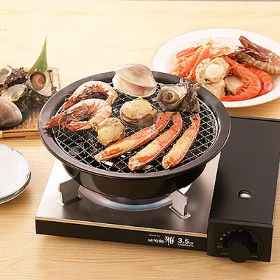 卓上コンロで海鮮BBQ