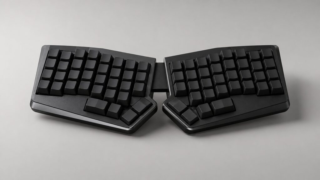 黒いエルゴノミクスキーボード