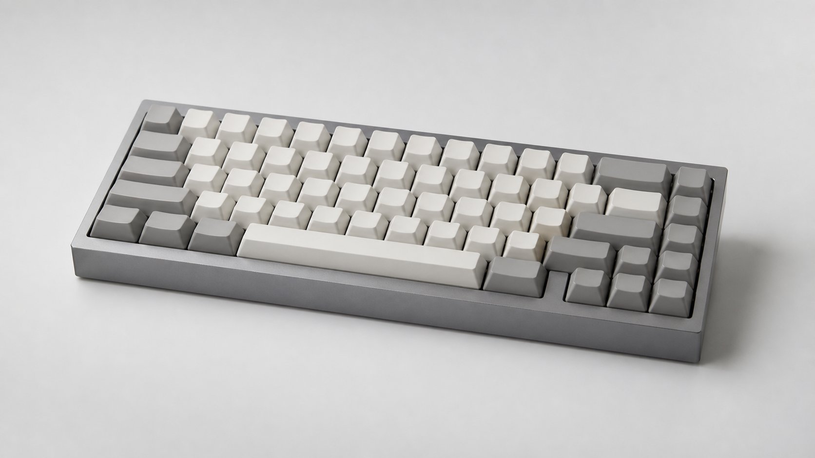 グレーと白のメカニカルキーボード