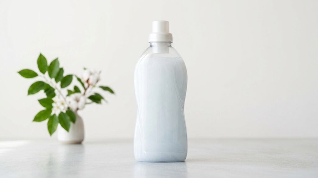 青い洗剤のボトル