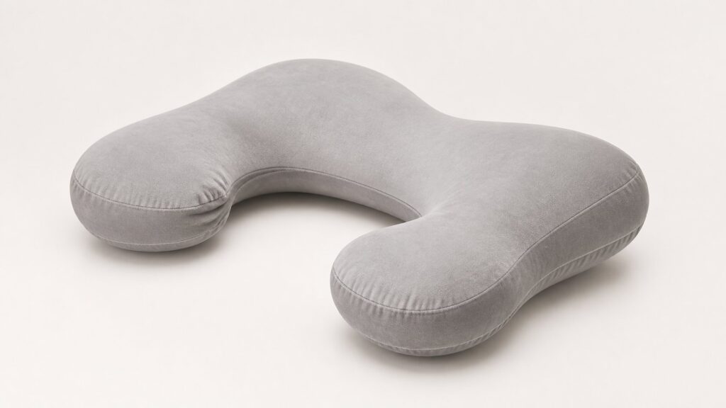 グレーのU字型の枕